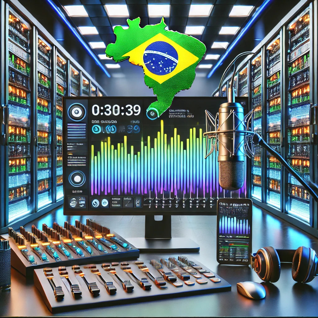 Streaming de áudio com servidores no Brasil